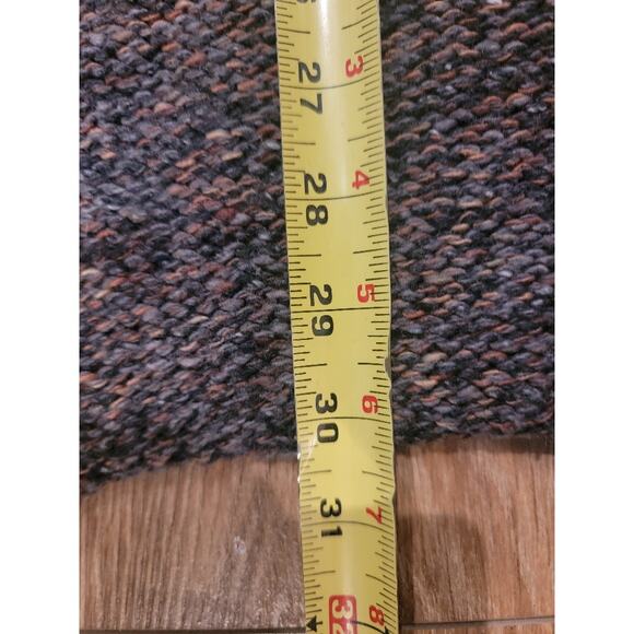 Eskandar Cardigan Knit Wool‎ Cashmere Sweater Sz OSBrown Gray Orange - Picture 8 of 11